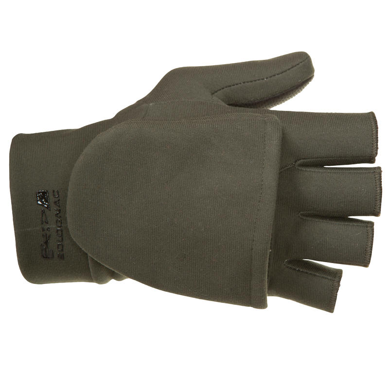 Softshell Windproof Mittens Green Decathlon
