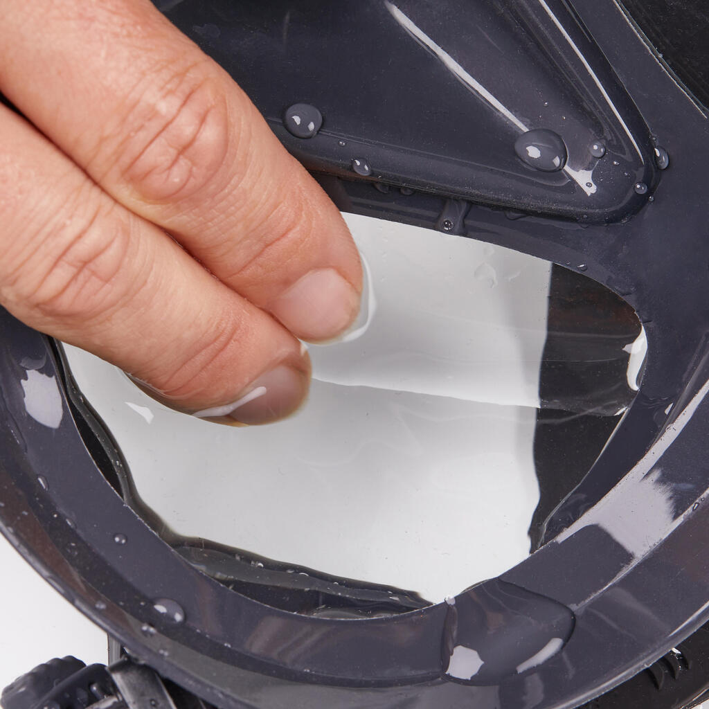 Anti-fog diving mask - MASK 500 DUAL ANTI-FOG Black Grey