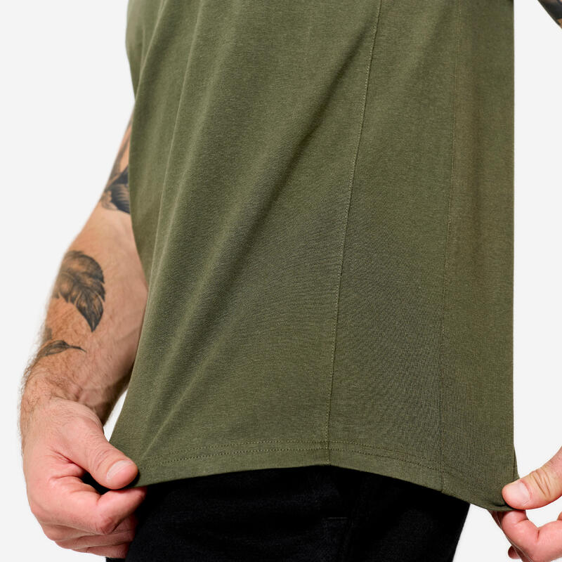 Débardeur de fitness extensible homme, vert kaki