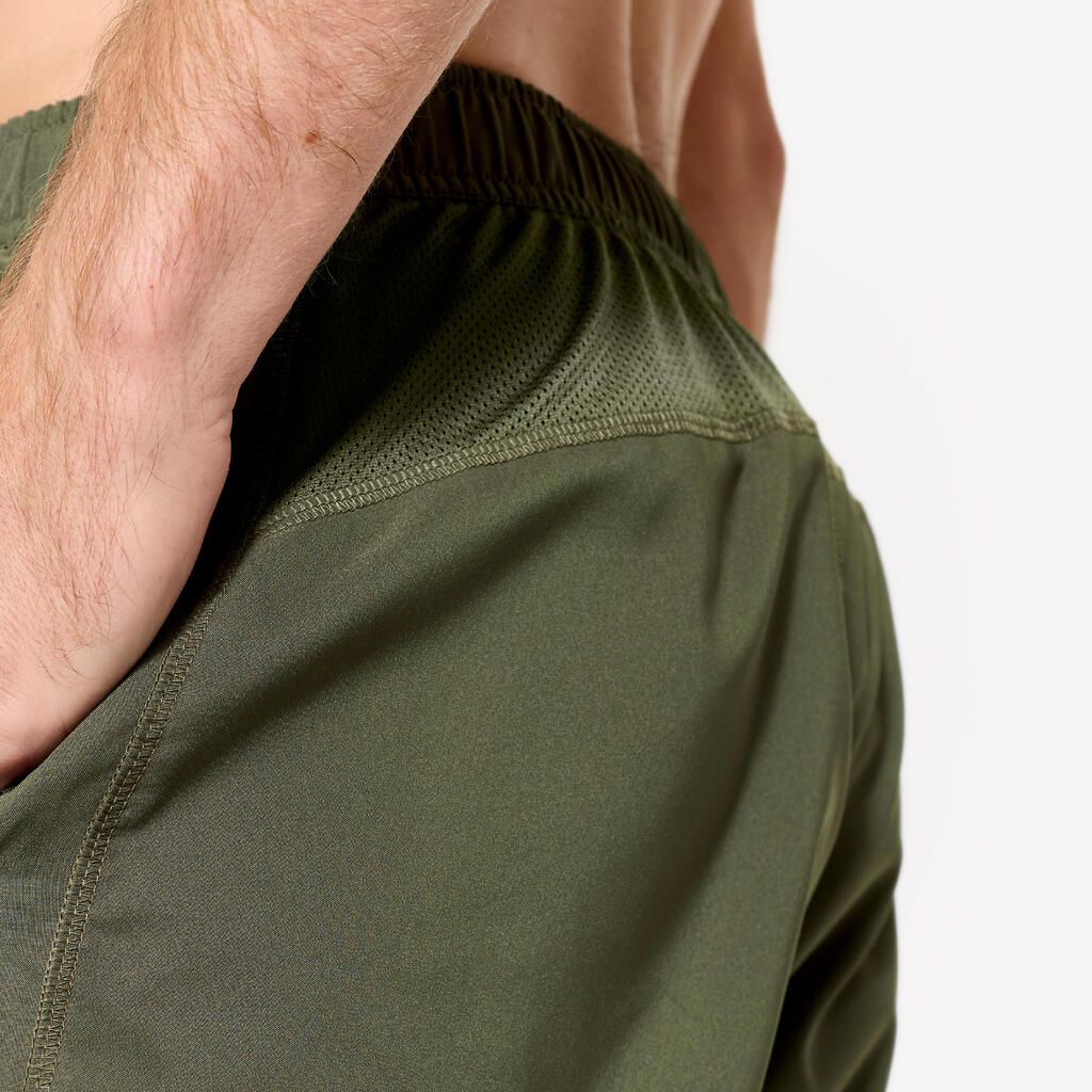 Pantalon de fitness respirant regular homme, vert kaki