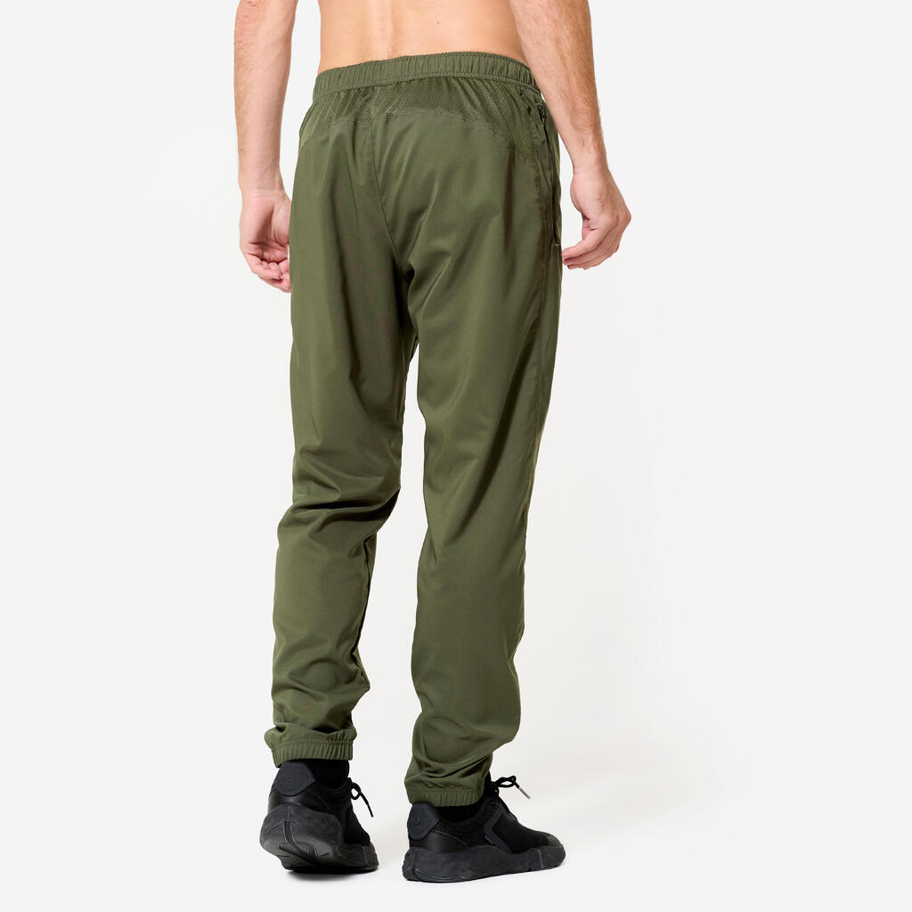 Pantalon de fitness respirant regular homme, vert kaki