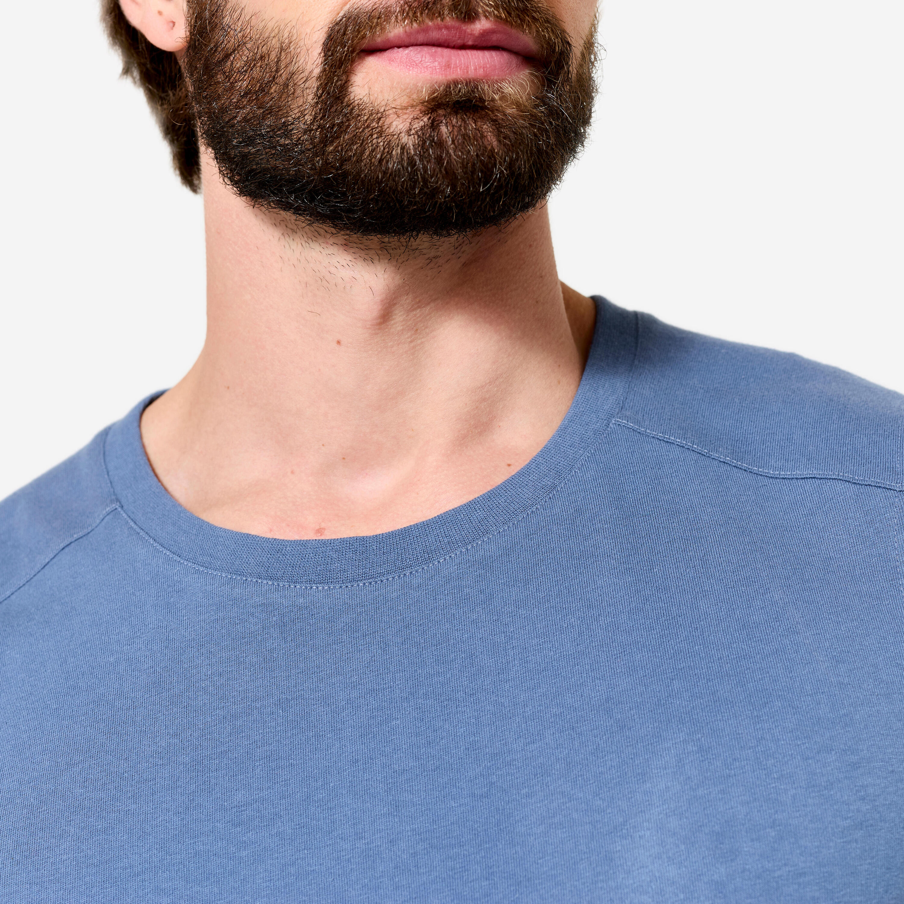 Rekbare tanktop voor fitness heren komeetblauw 3/6