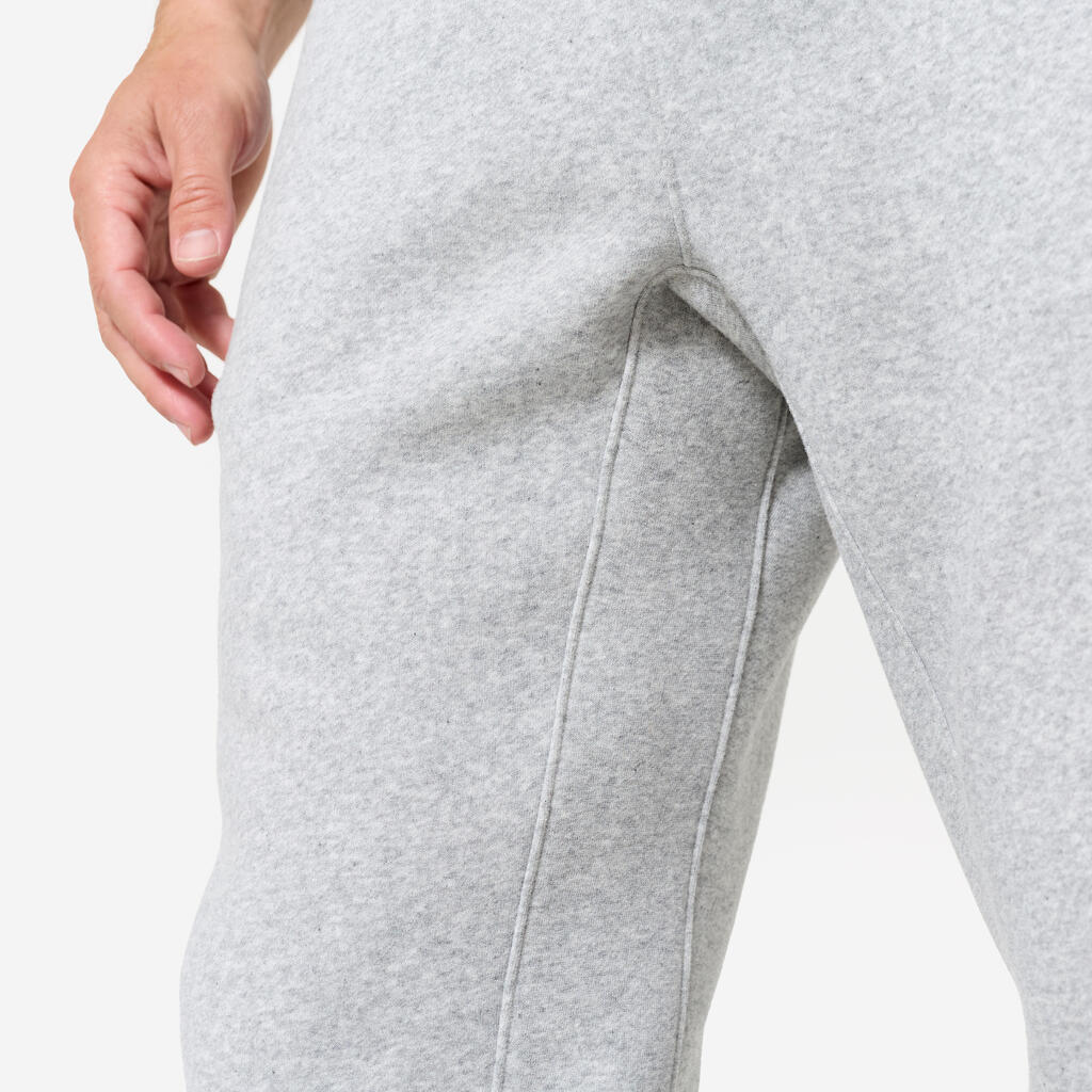 Pantalón de fitness de muletón azul oscuro para hombre