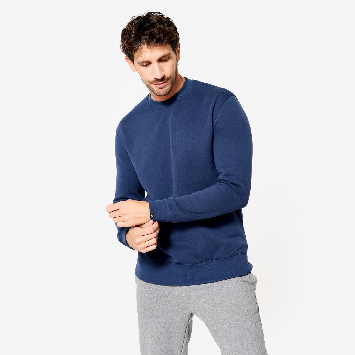 Sweat chaud en molleton homme, bleu marine