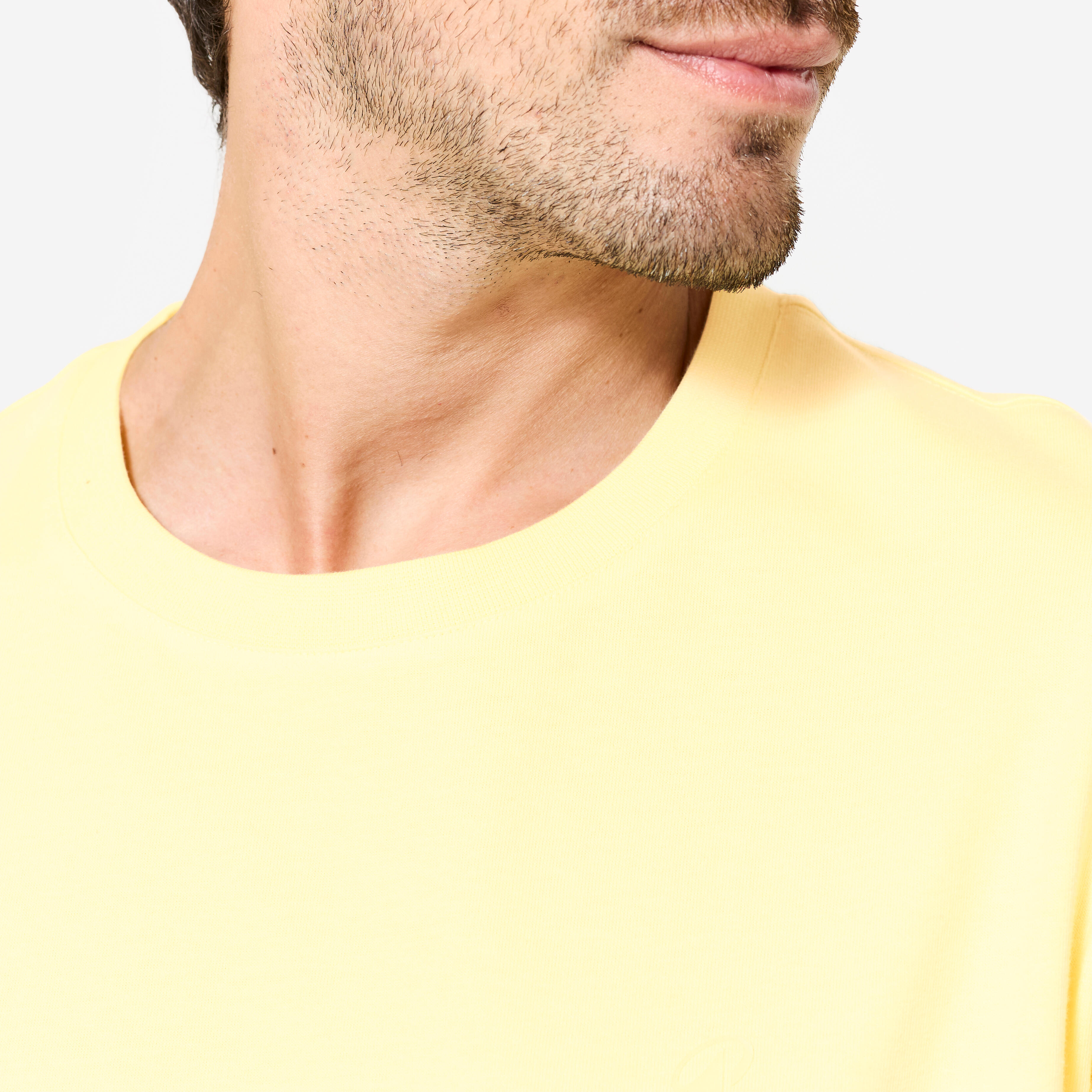Men’s Breathable Fitness T-Shirt - Regular 500 Yellow - DOMYOS