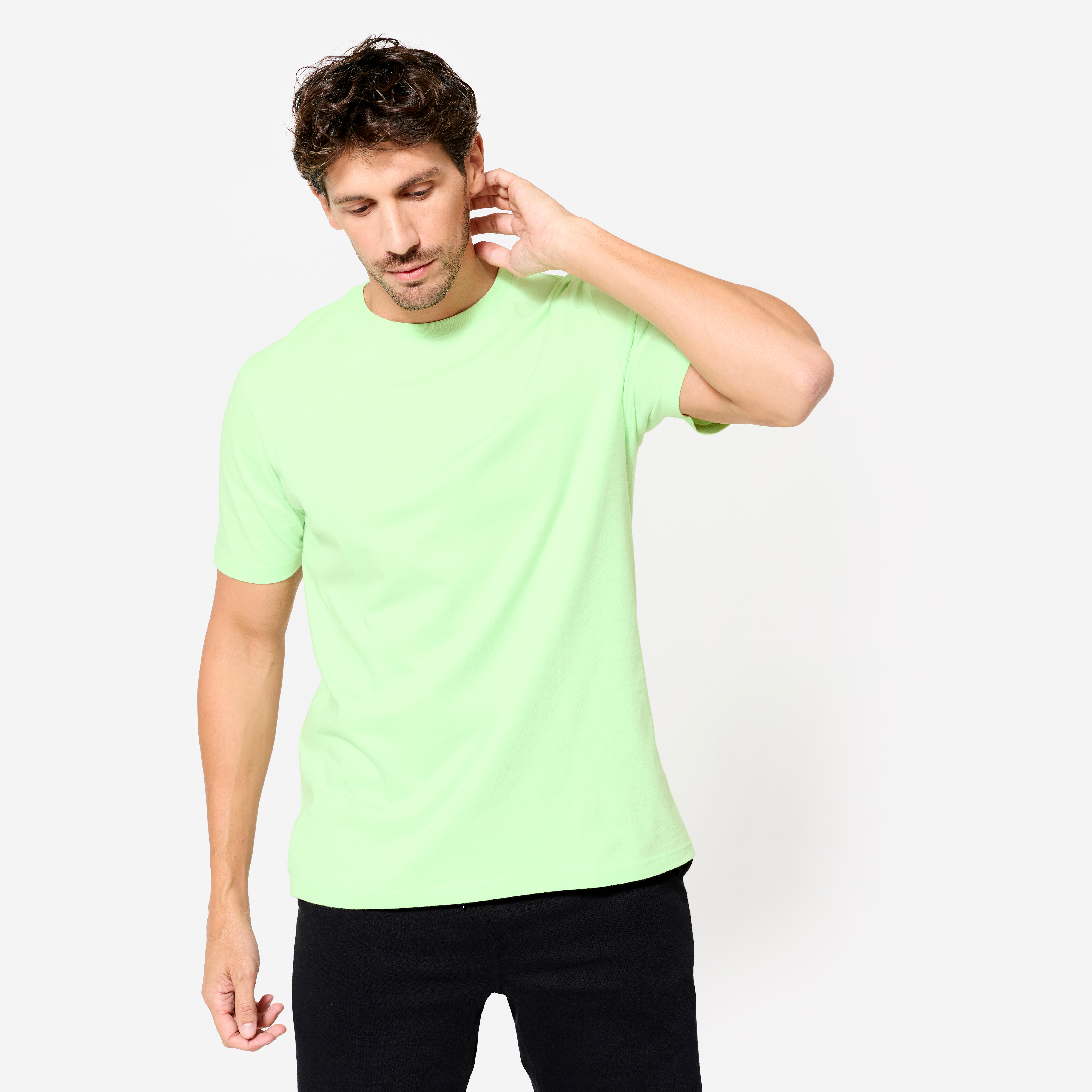 DOMYOS T-shirt de fitness regular homme, vert -