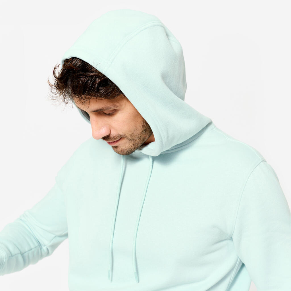 Men's Warm Brushed Fleece Hoodie - Duck Green