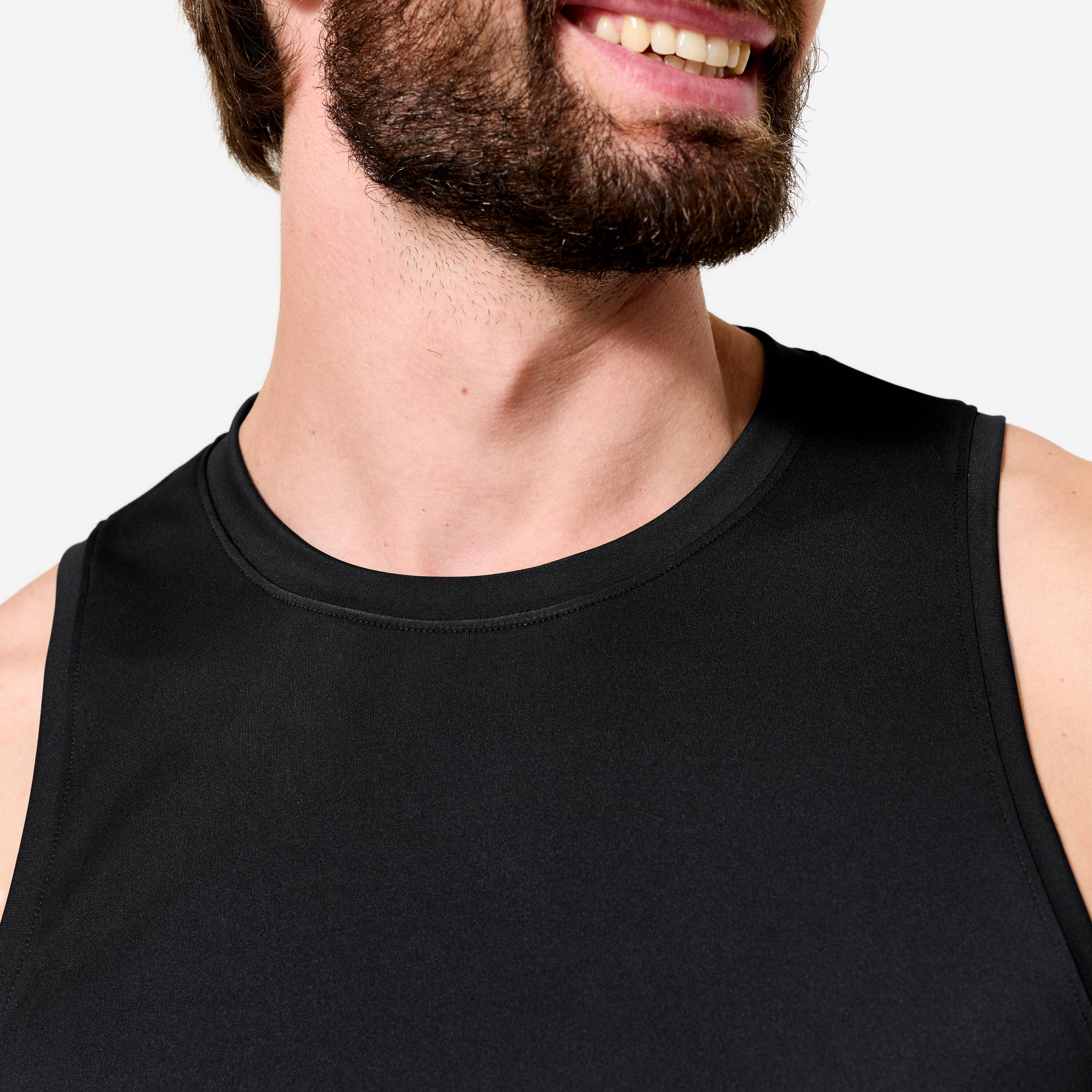 Stretchy Gym Men's Tank Top- Smoked Blue -  4