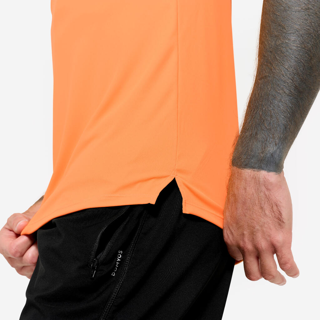 Narandžasta muška majica bez rukava za fitnes