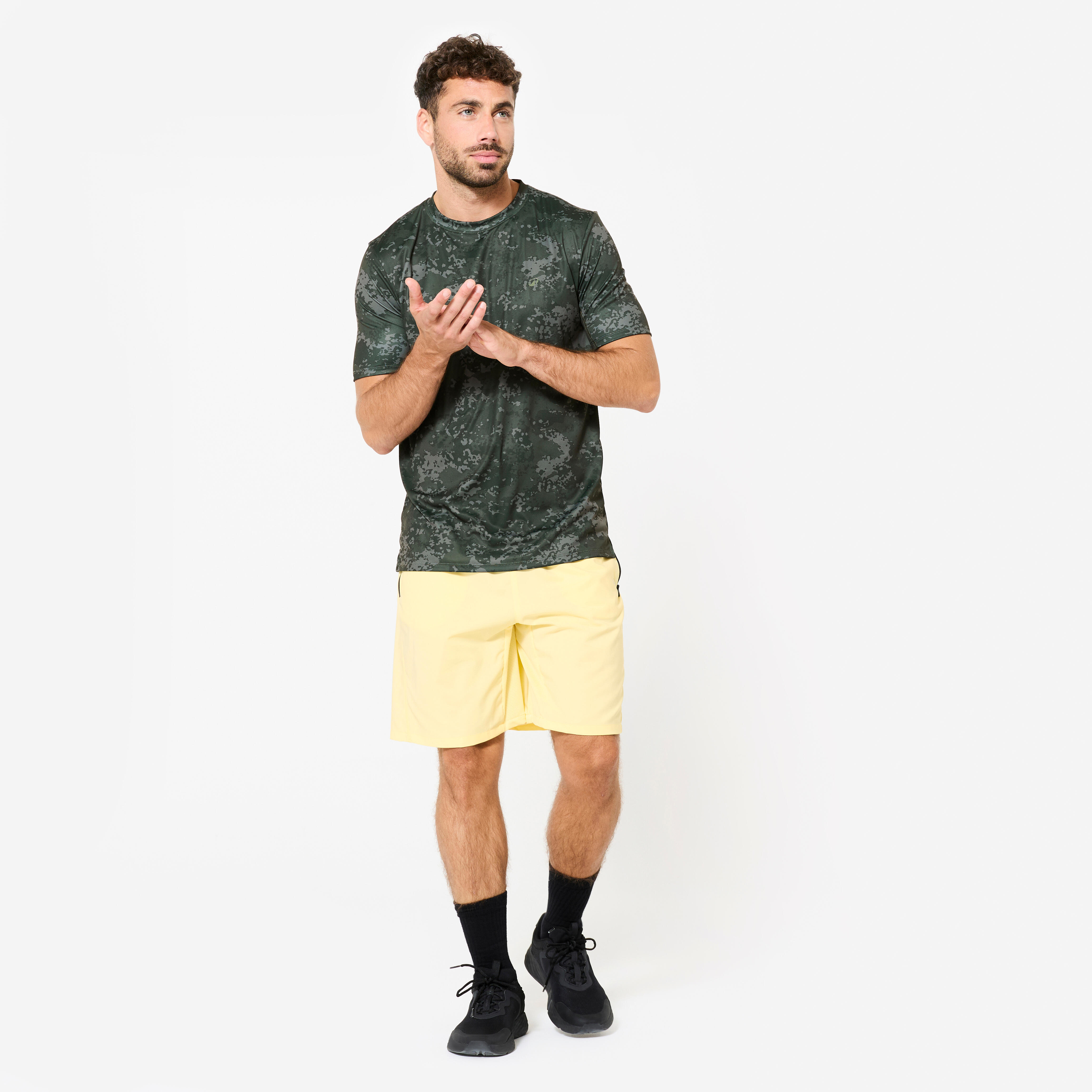 Men's Short-Sleeved Crew Neck Breathable Sport T-Shirt - DOMYOS