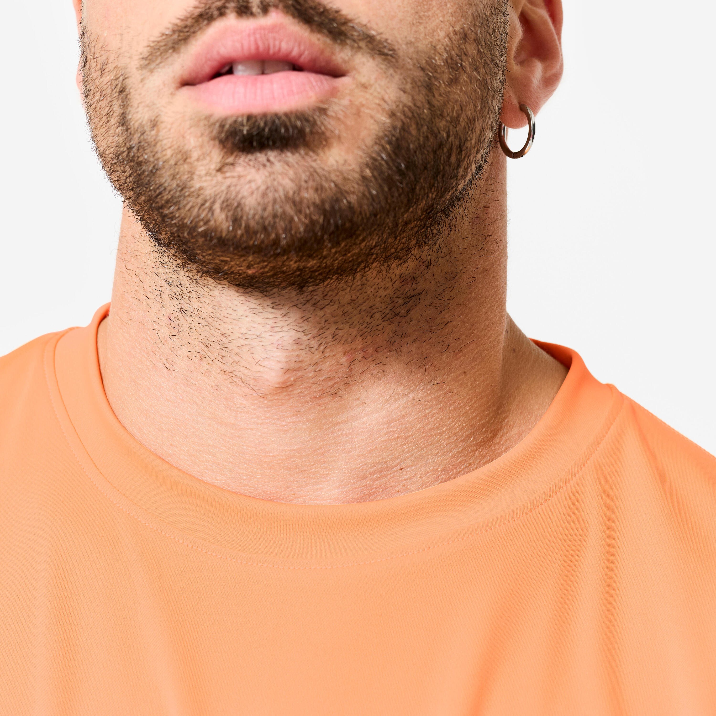 Men's Short-Sleeved Crew Neck Breathable Fitness T-Shirt - Orange 3/6