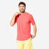 Short-Sleeved Crew Neck Breathable Men's Gym Fitness T- Shirt 120- Pomelo Pink