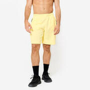 Calções de Fitness com Bolsos com Fecho Amarelo-pastel