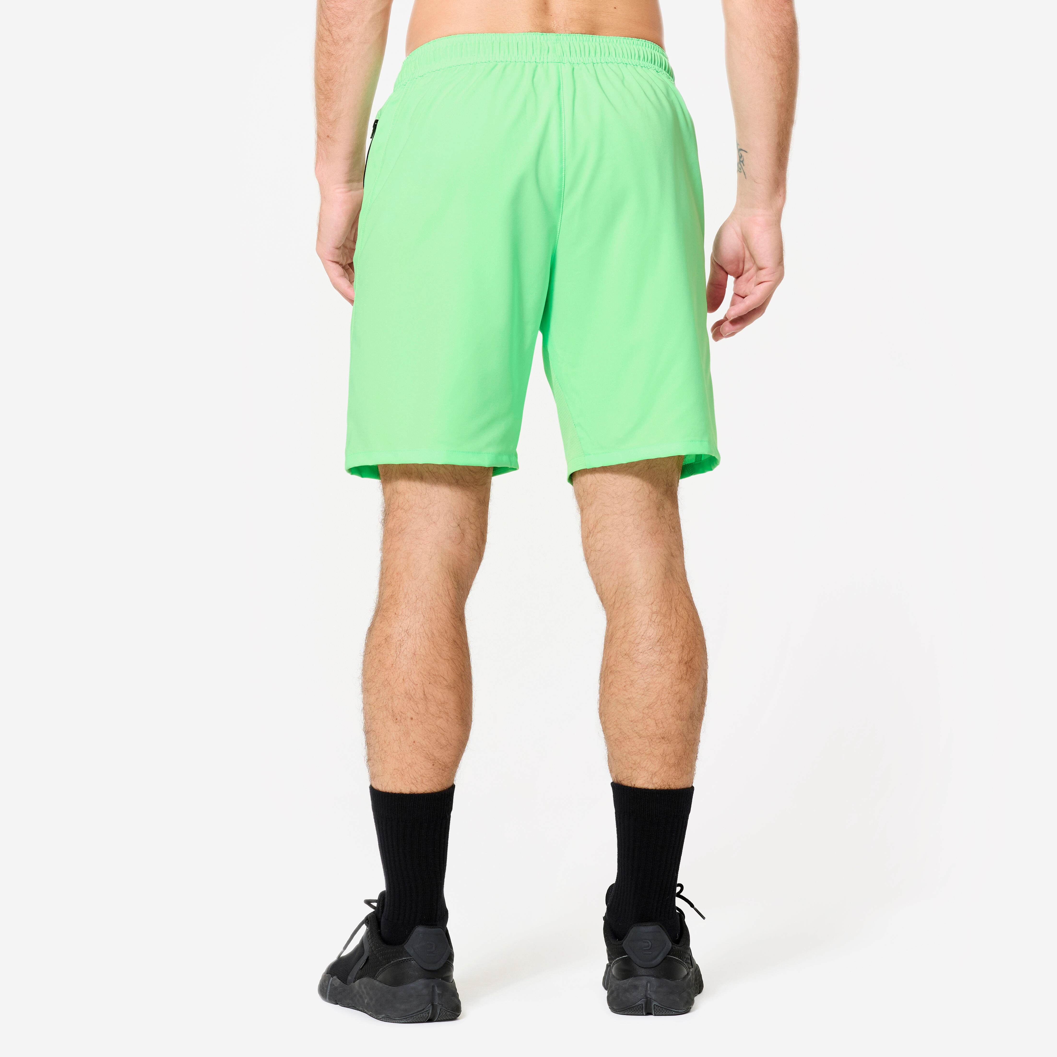 Short de sport respirant avec poches zippées homme, 120 - DOMYOS
