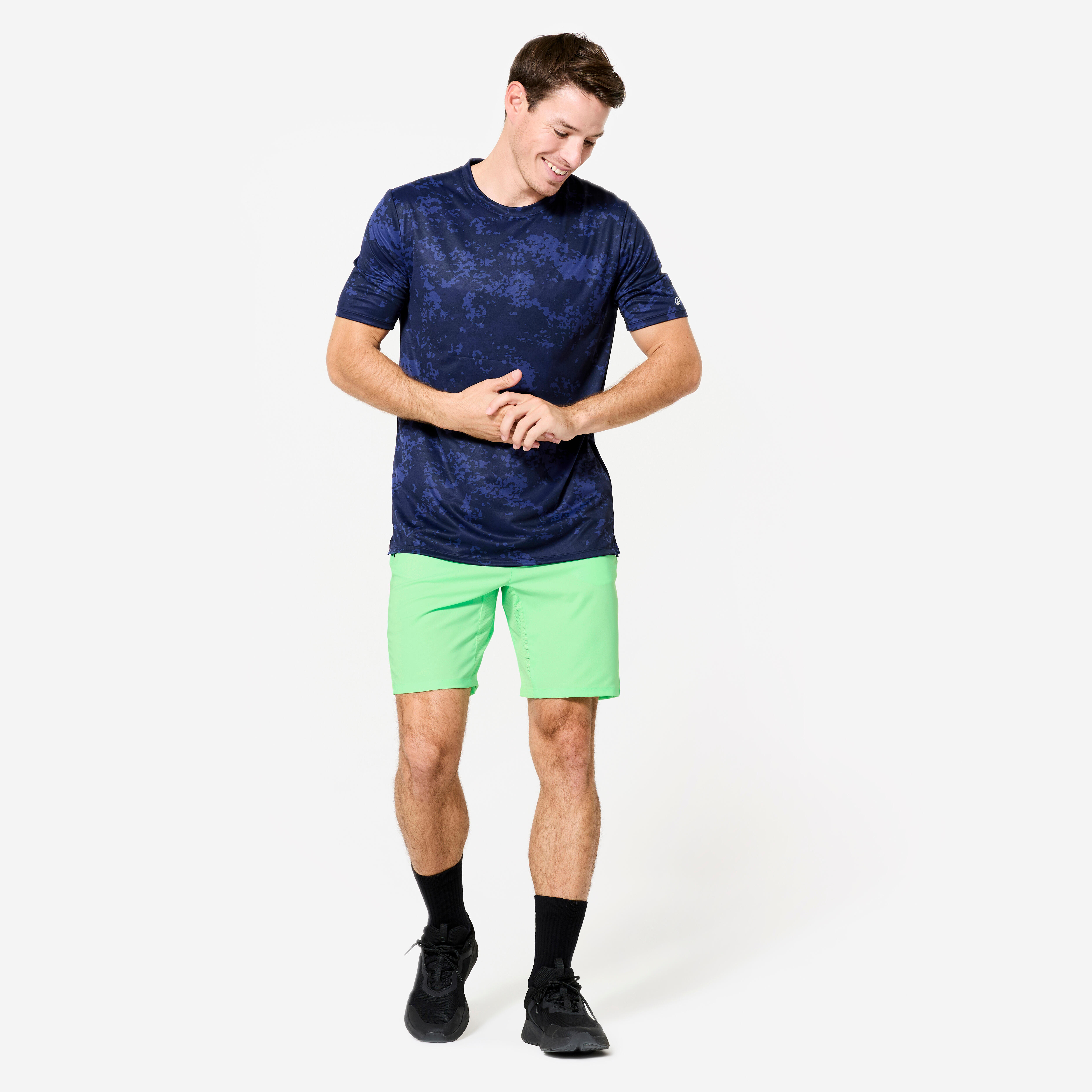 Short d'entraînement avec poches zippées homme, 120 - DOMYOS