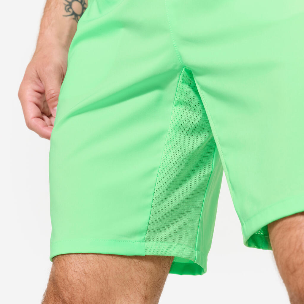 Short de fitness respirant poches zippées homme, violet cerise