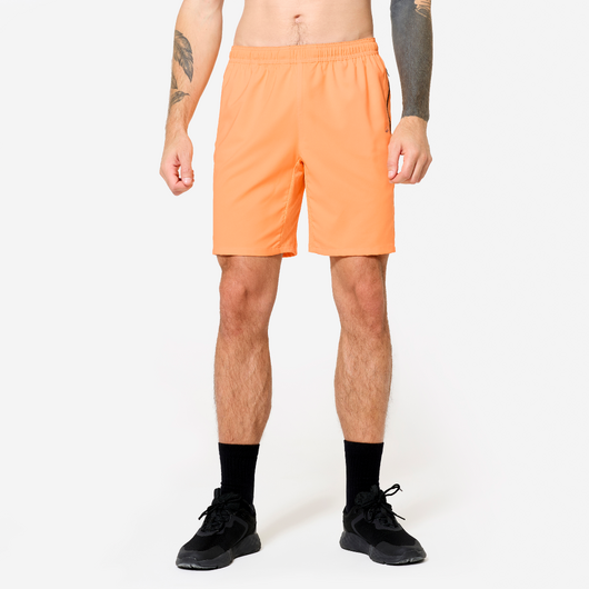 Short de fitness avec poches zippées, orange