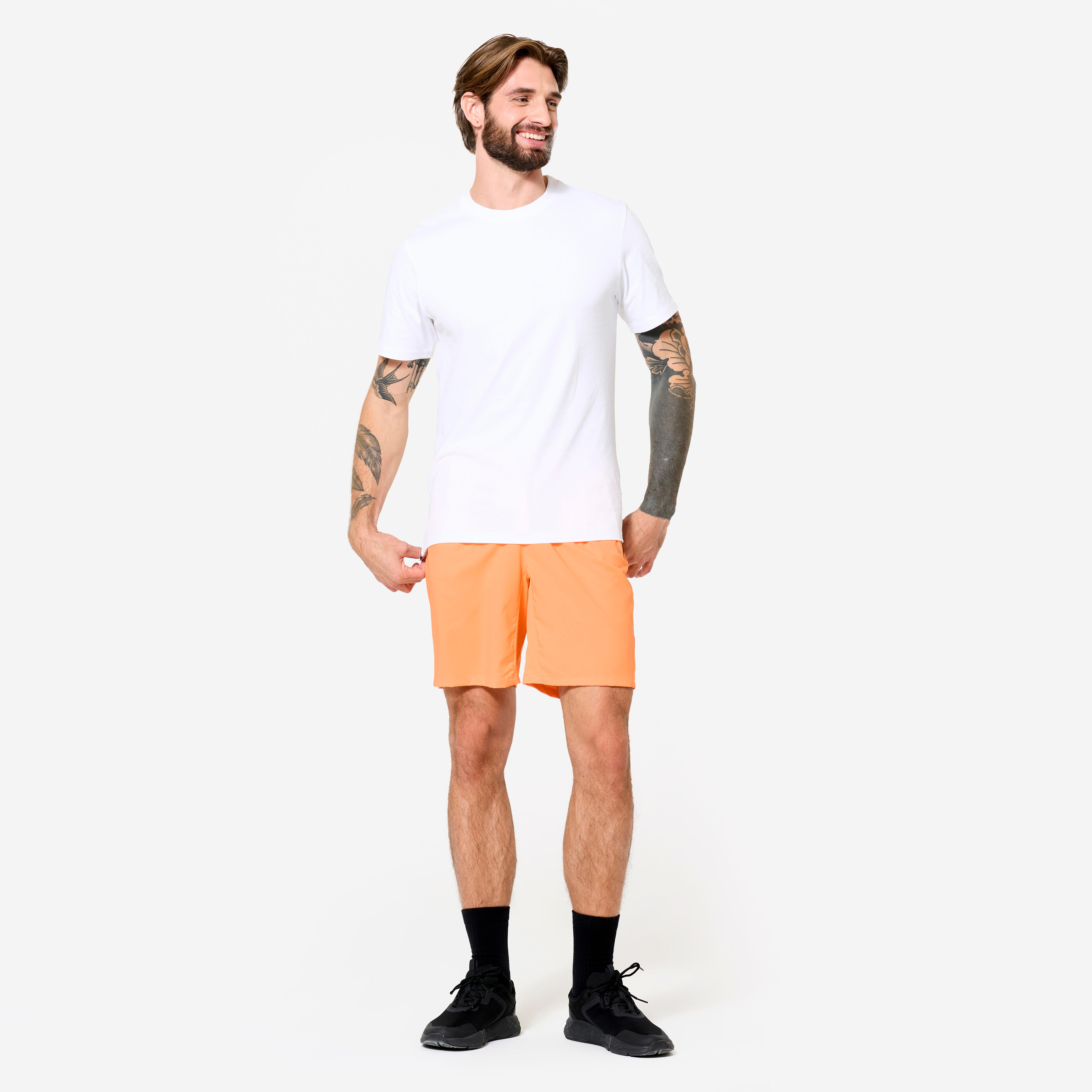 Men's Breathable Fitness Shorts with Zip Pockets, 120 - DOMYOS