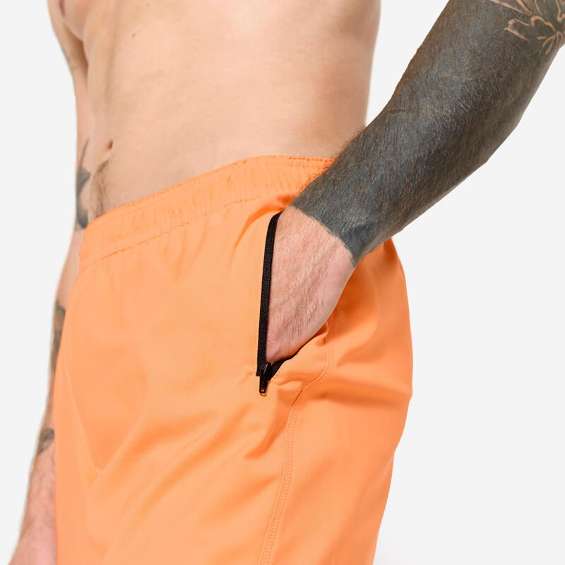 Férfi fitnesz rövidnadrág, cipzáros zsebekkel
