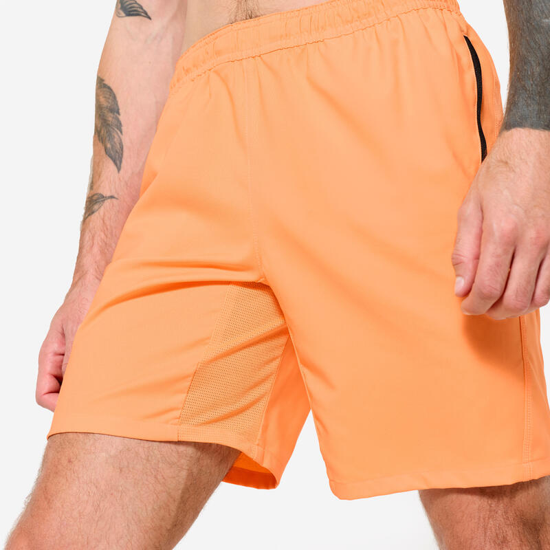 Férfi fitnesz rövidnadrág, cipzáros zsebekkel