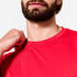 Men's Breathable Short-Sleeved Crew Neck Fitness T-Shirt - Passion Red