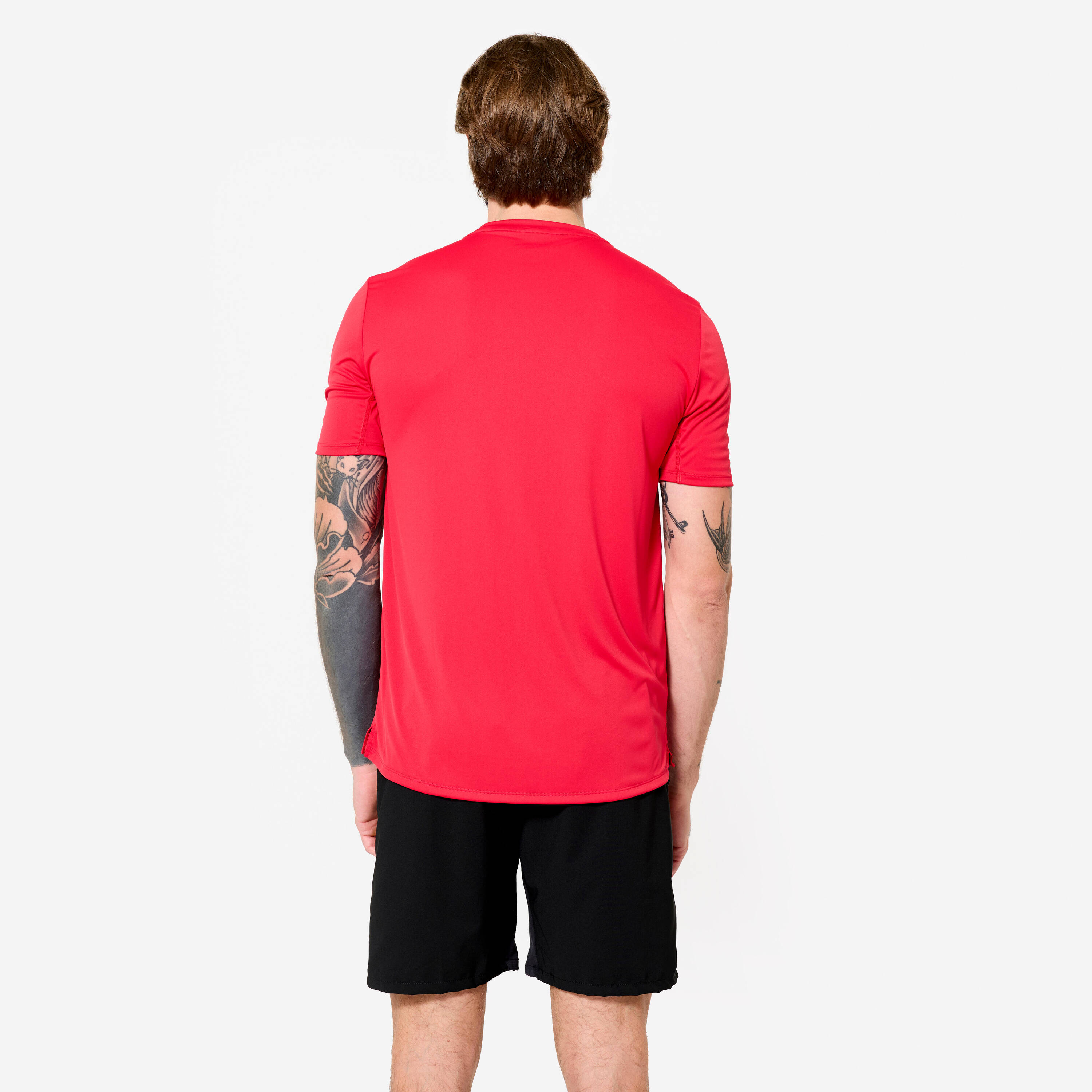 Men's Breathable Short-Sleeved Crew Neck Fitness T-Shirt - Passion Red -  5