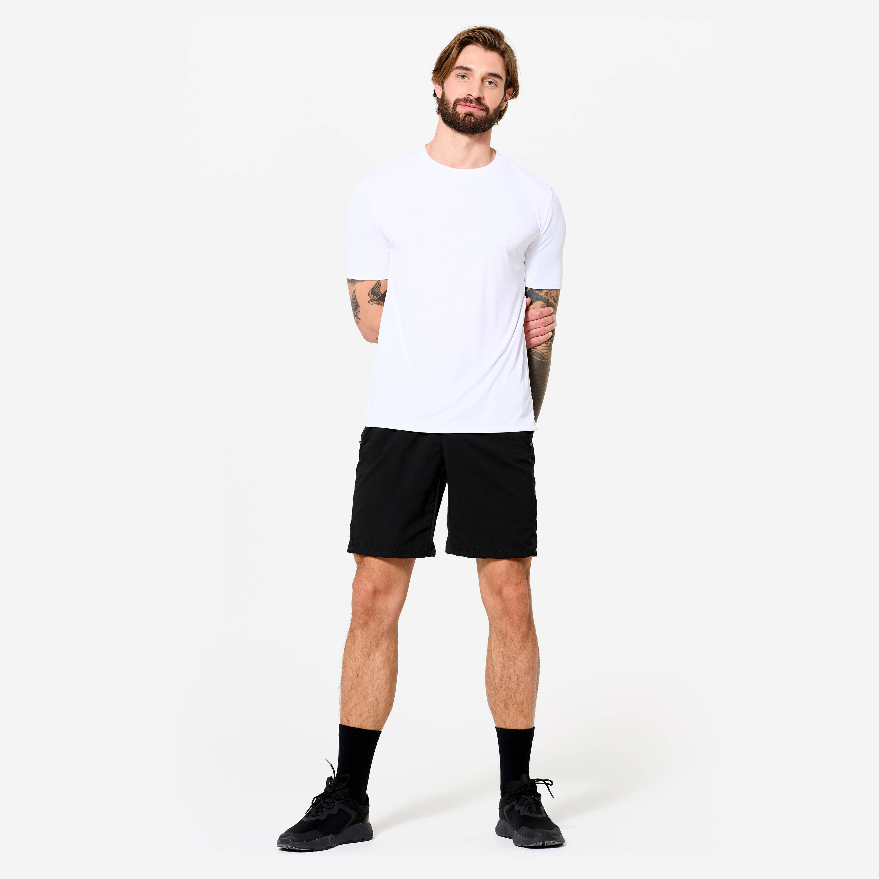 Men's Stretchable Fitness T-Shirt - Ultra White -  3