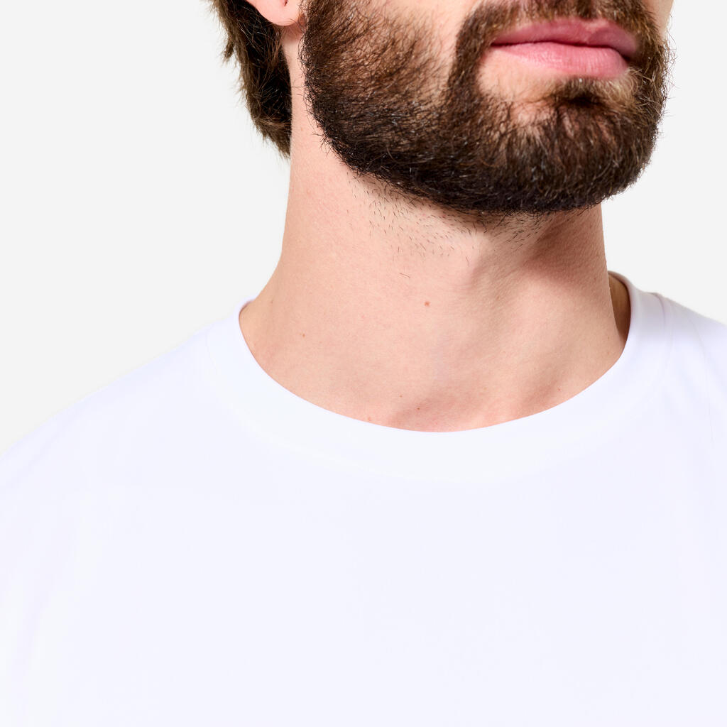 T-shirt de fitness stretch homme, blanc