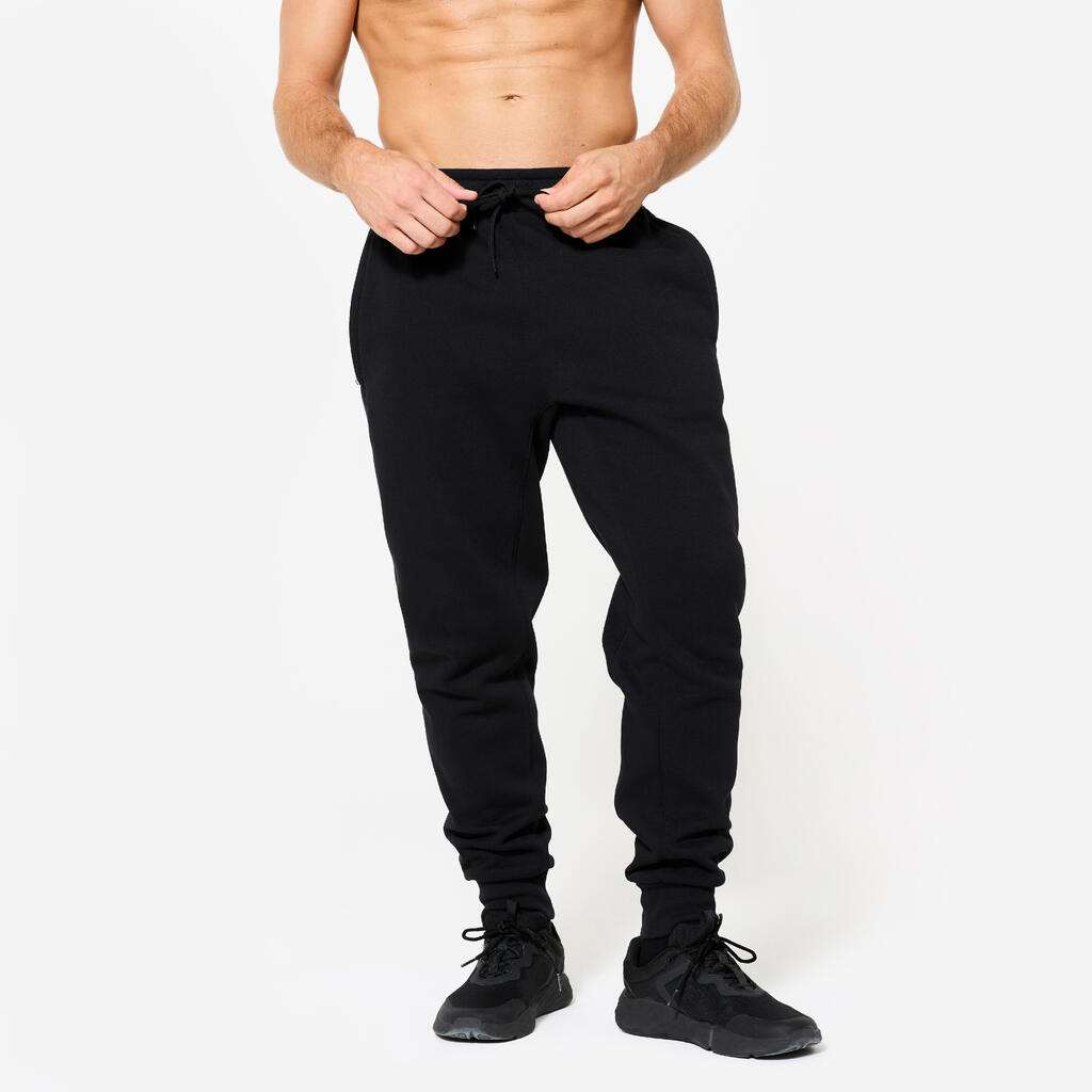 Men's Fleece Fitness Bottoms - Dark Blue