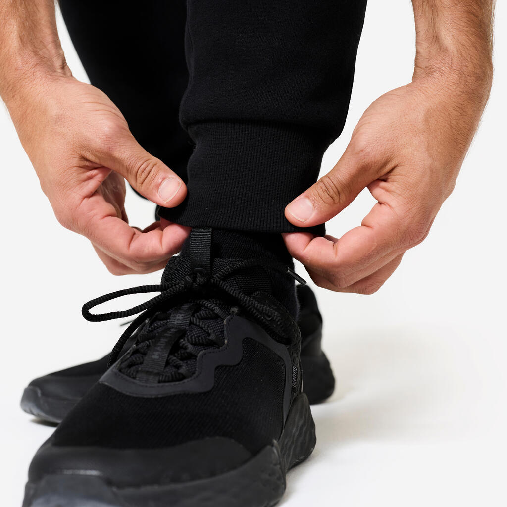 מכנסי כושר בגזרה צמודה לגברים - כחול