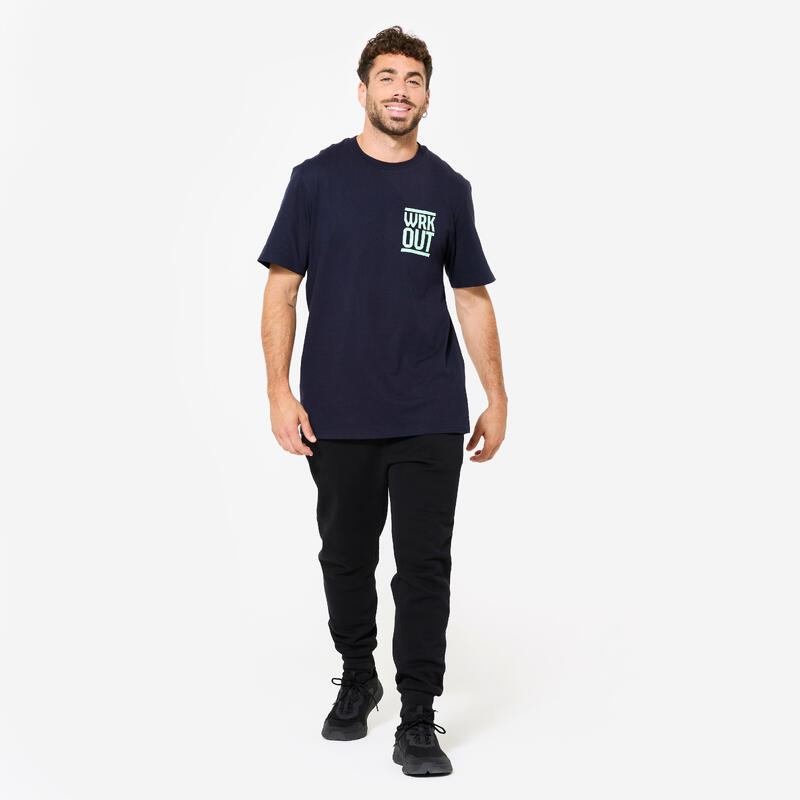 Pantalon de fitness slim homme, bleu foncé