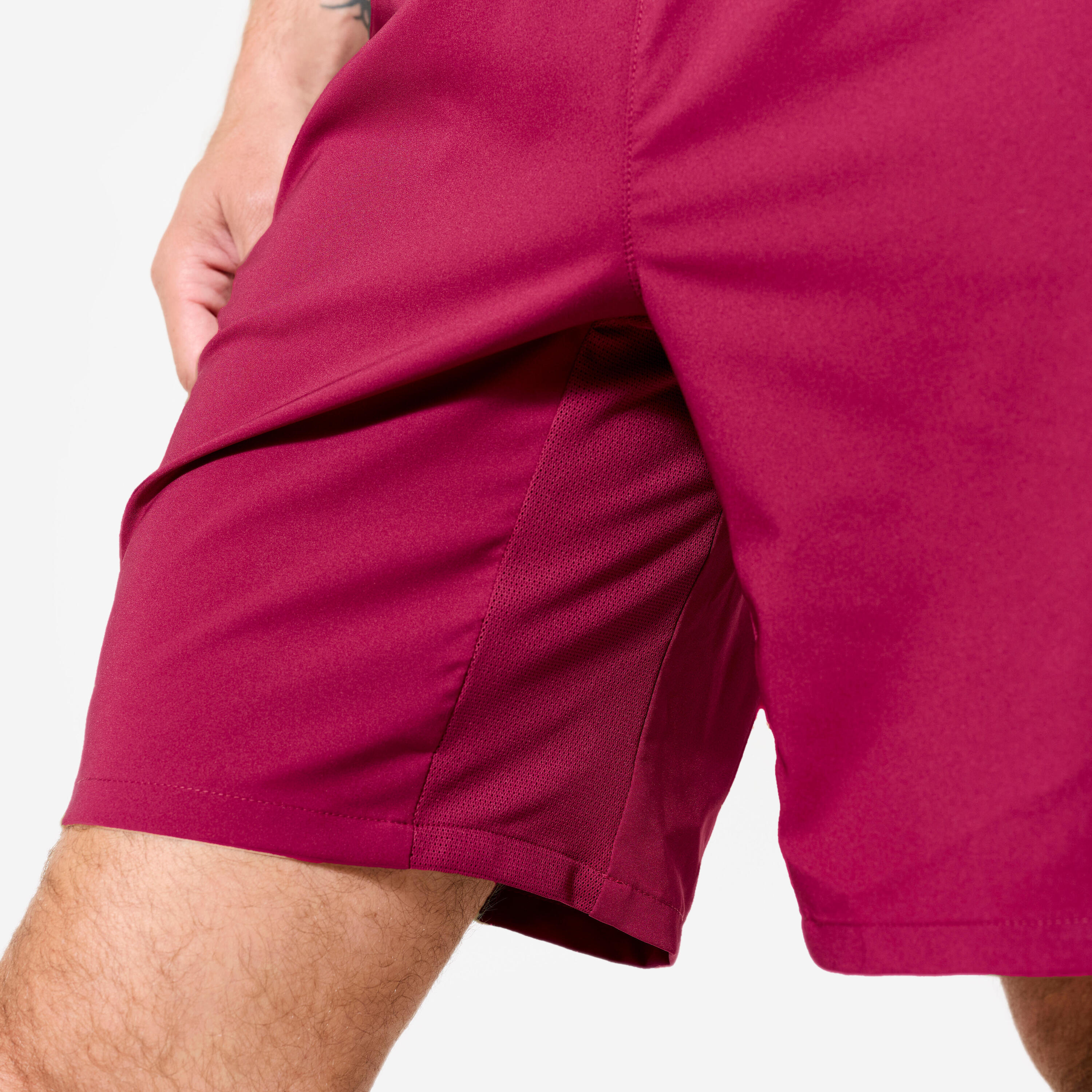 Calções Respiráveis de Fitness Bolsos com Fecho Homem Violeta Cereja 6/7