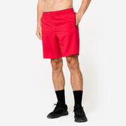 Calções Respiráveis de Fitness Bolsos com Fecho Homem Vermelho