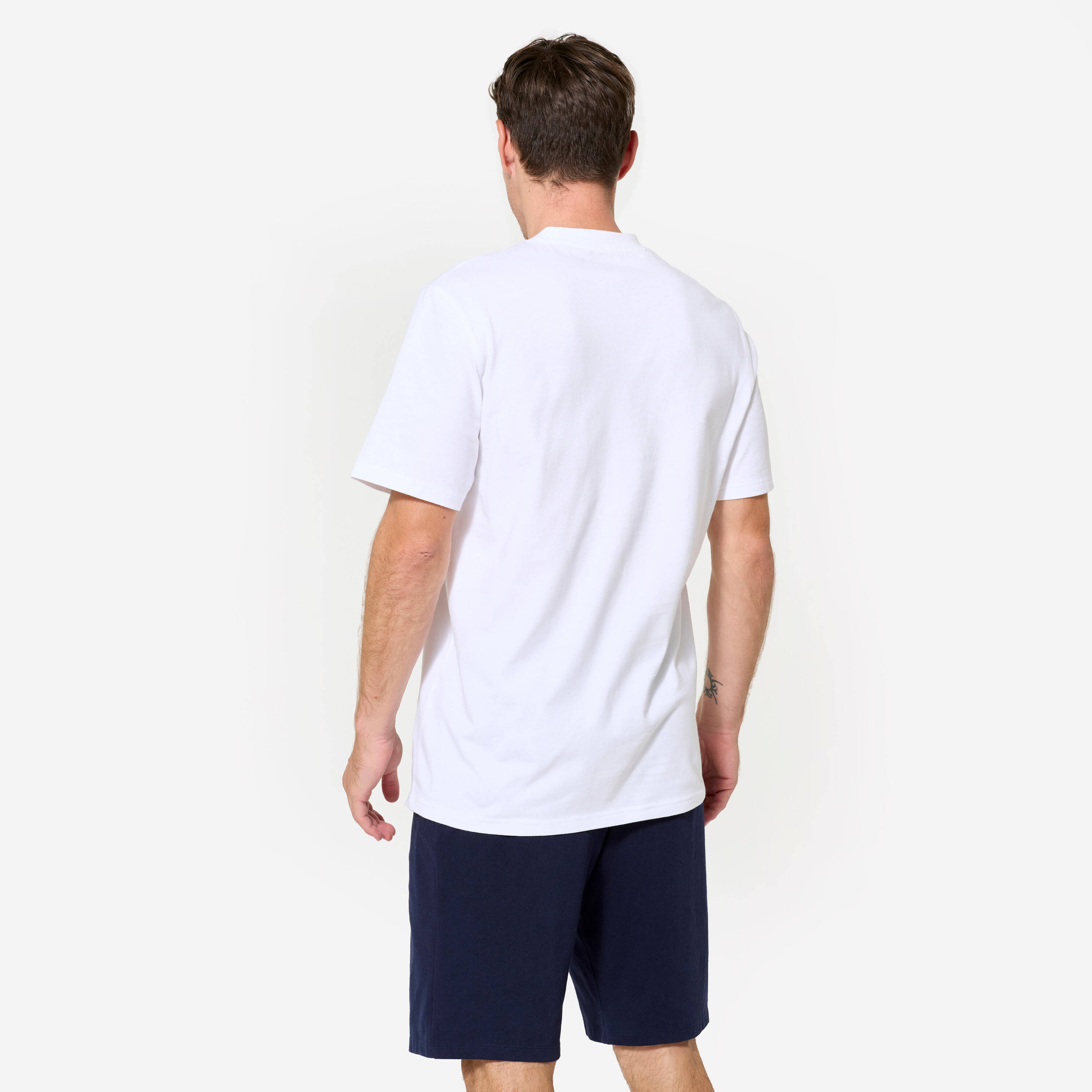 Men's Regular Cotton Fitness T-Shirt - Ultra White -  5
