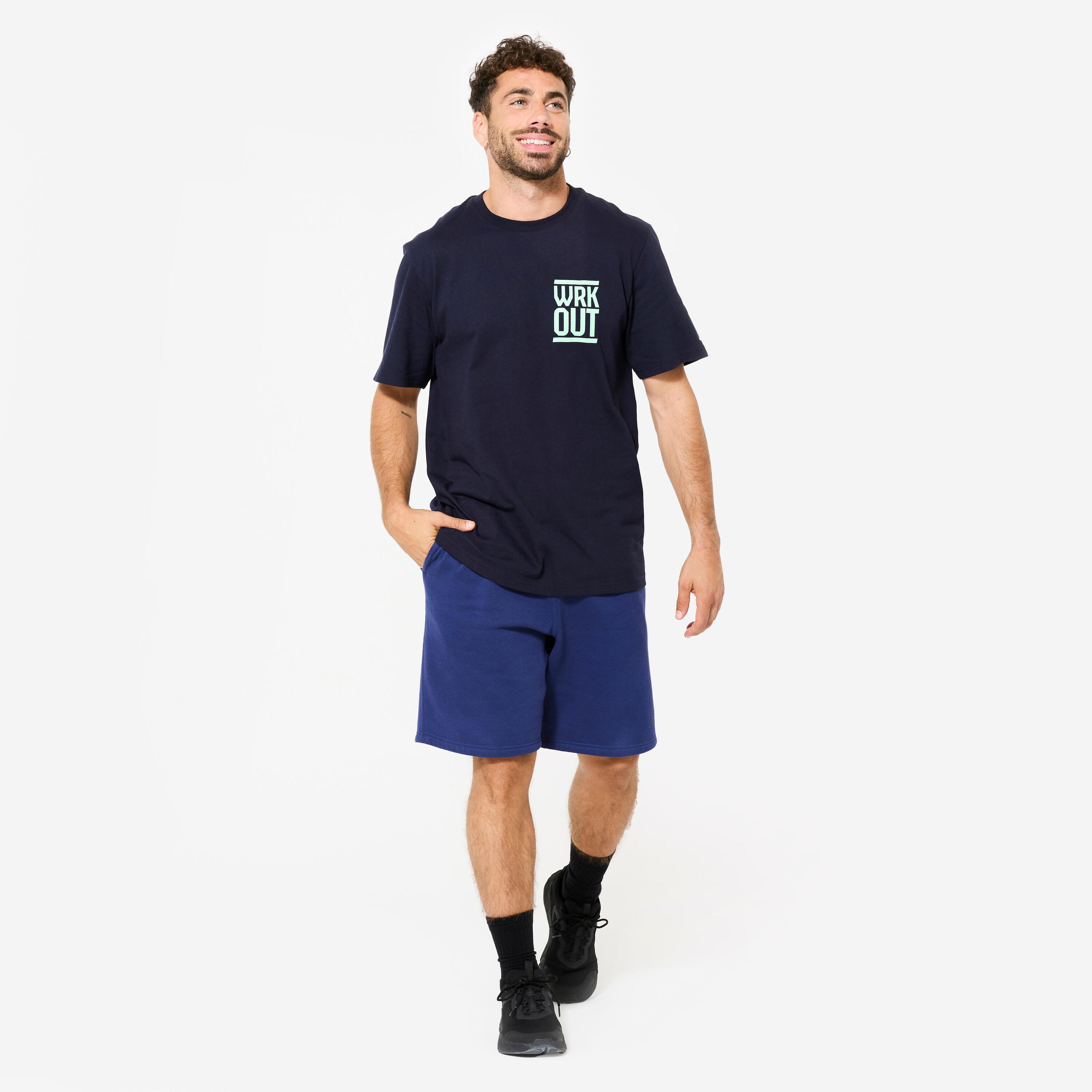 T-shirt de sport en coton homme, 500 2/8