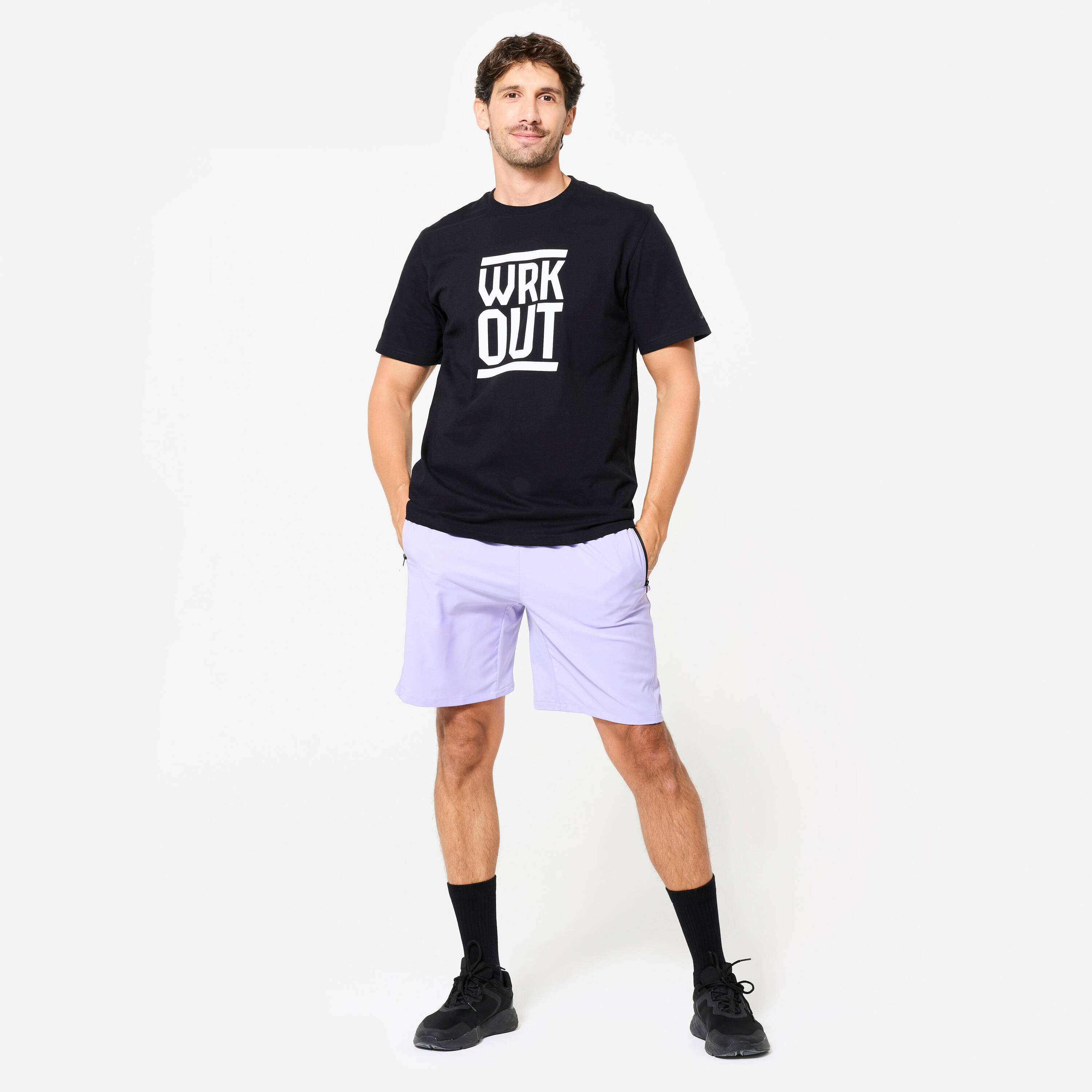 Men's Regular Cotton Fitness T-Shirt - Ultra Black -  3