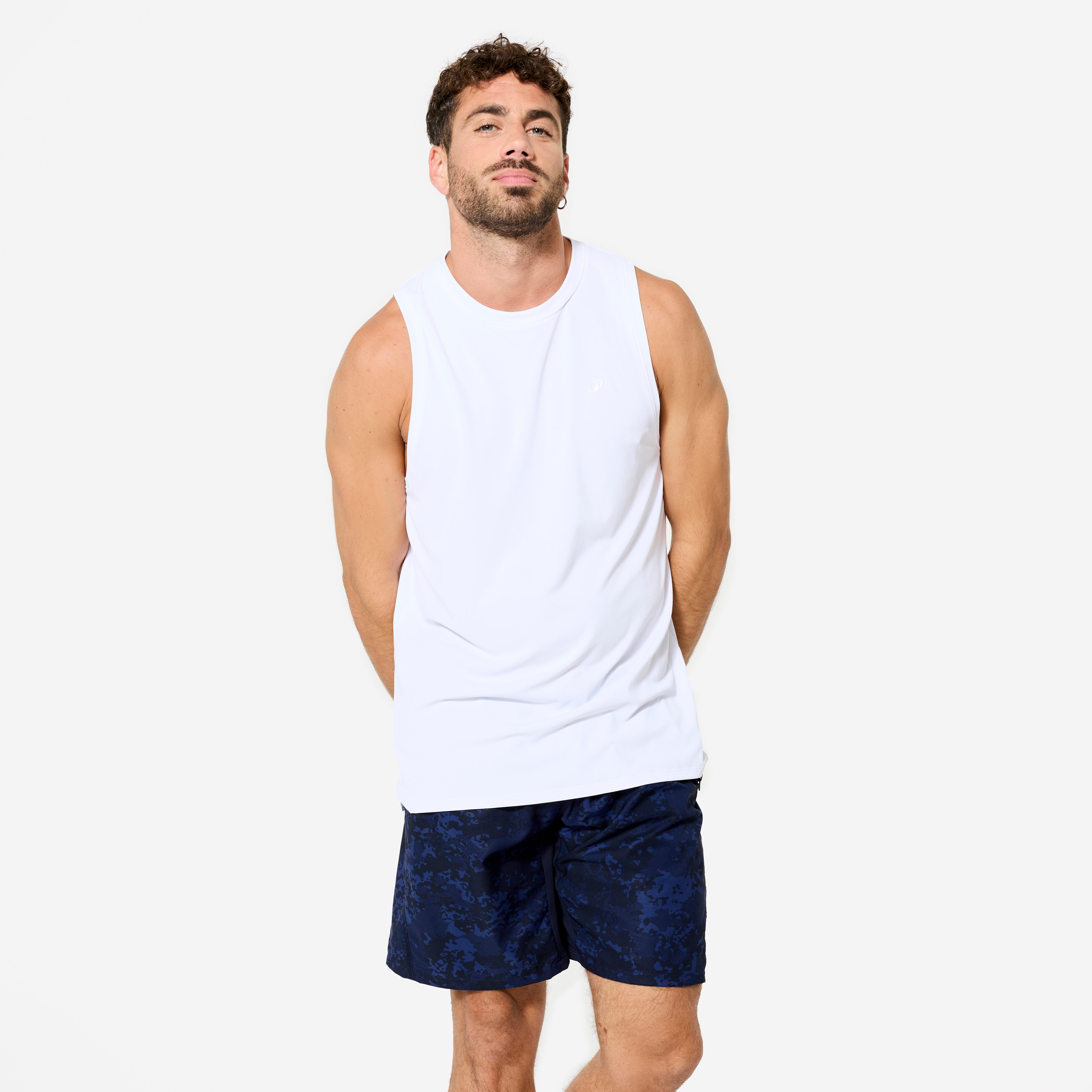 Domyos Tank Top Herren Rundhals – weiß | 03608392786181 Domyos Tank Top Herren Rundhals – weiß | 03608392786181