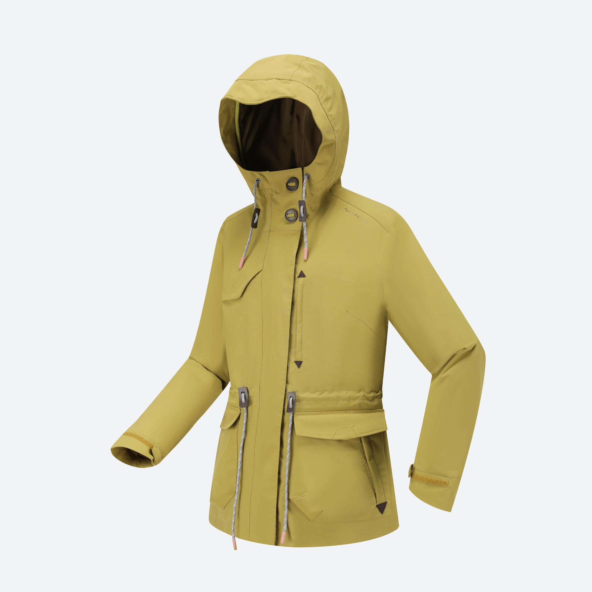 Women's Waterproof Nature Hiking Jacket - NH900 - Mangrove Khaki