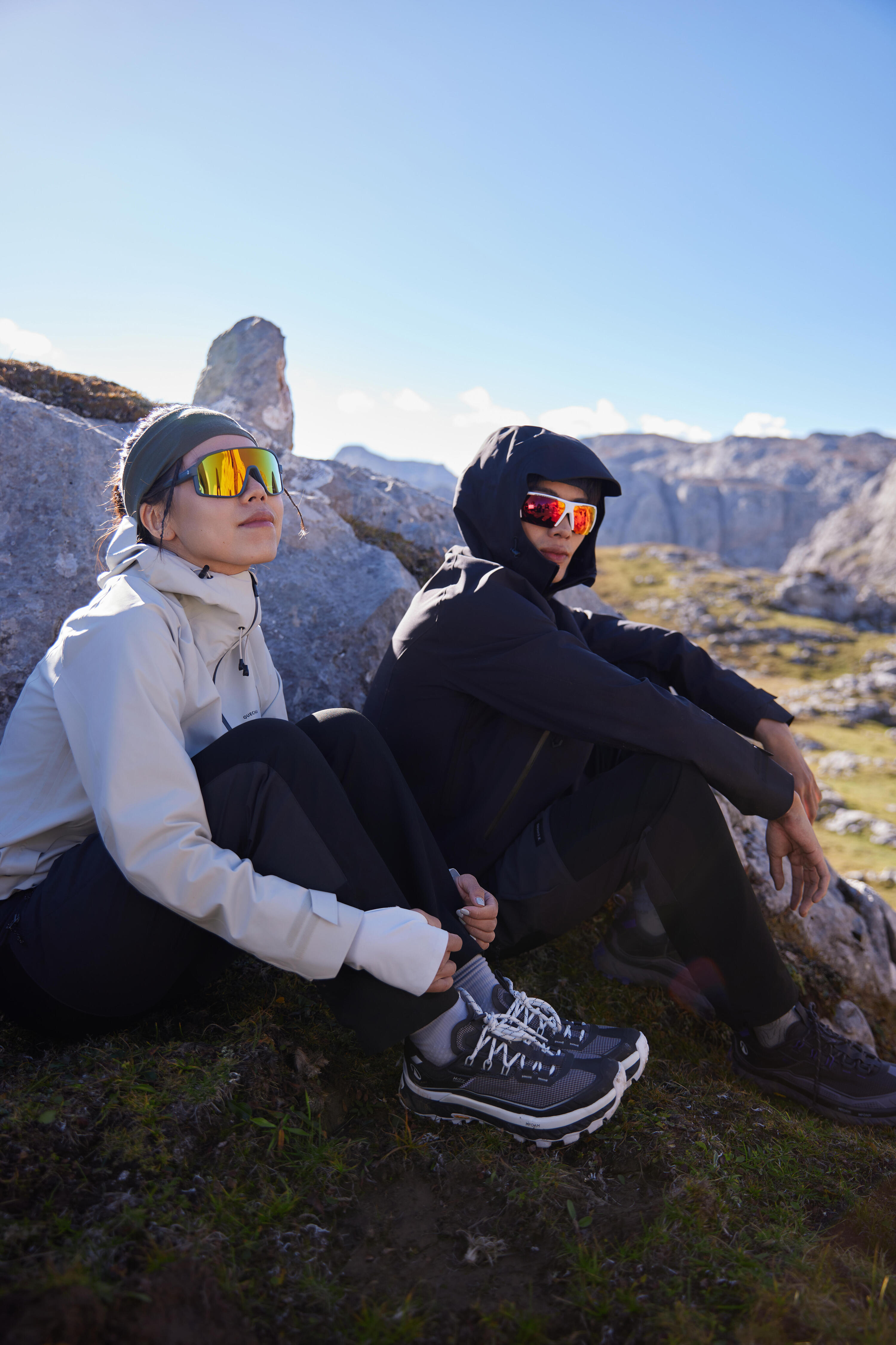 Scarpe trekking donna MH900 impermeabili grigio bianche 16/18