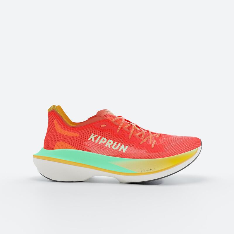 Chaussures de Running avec plaque Carbone Homme - Kiprun KD900X LD2 Orange Vert
