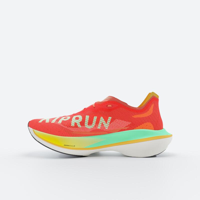 Chaussures de Running avec plaque Carbone Homme - Kiprun KD900X LD2 Orange Vert