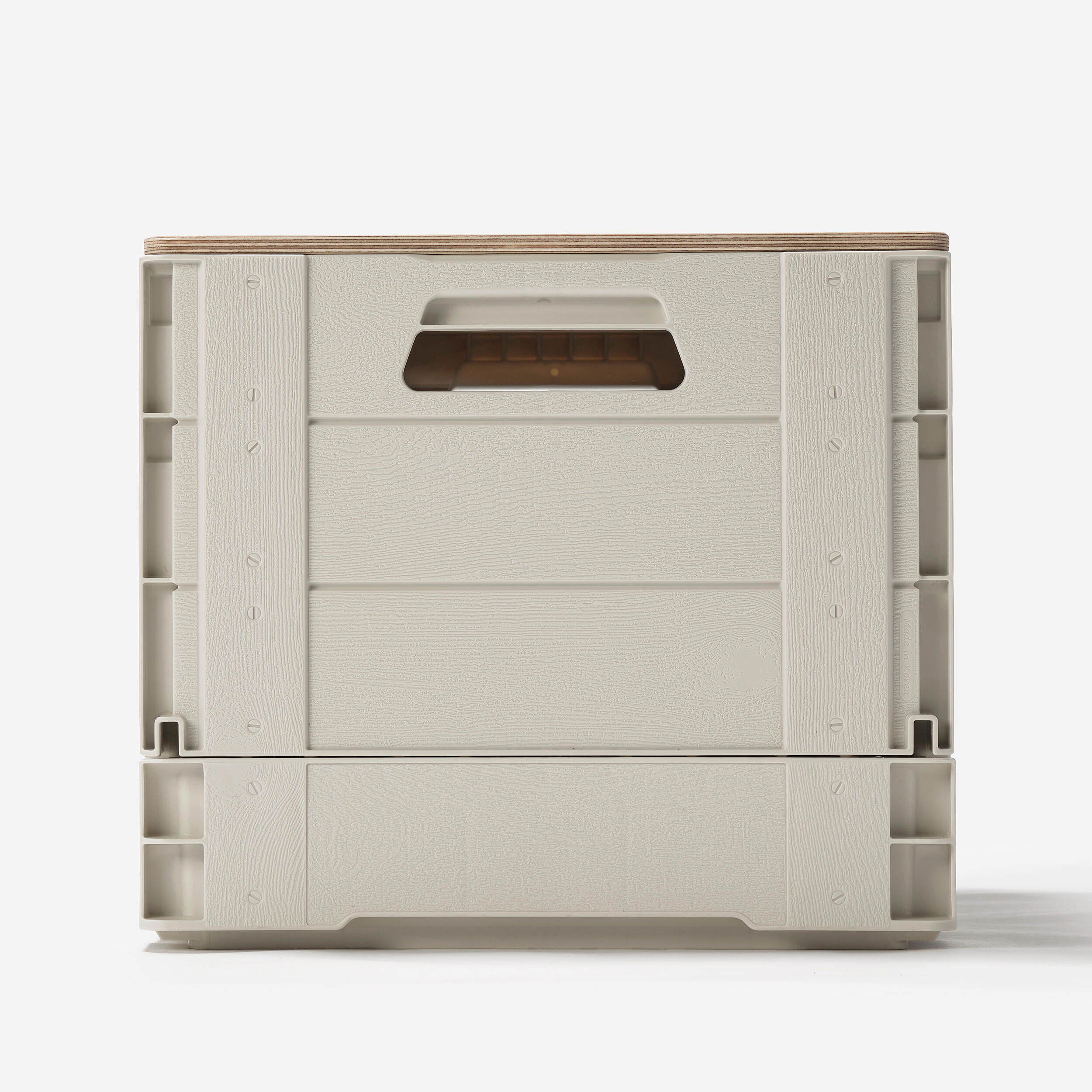 Aufbewahrungsbox faltbar mit Holz-Tischplatte Camping - 49 l  3/7