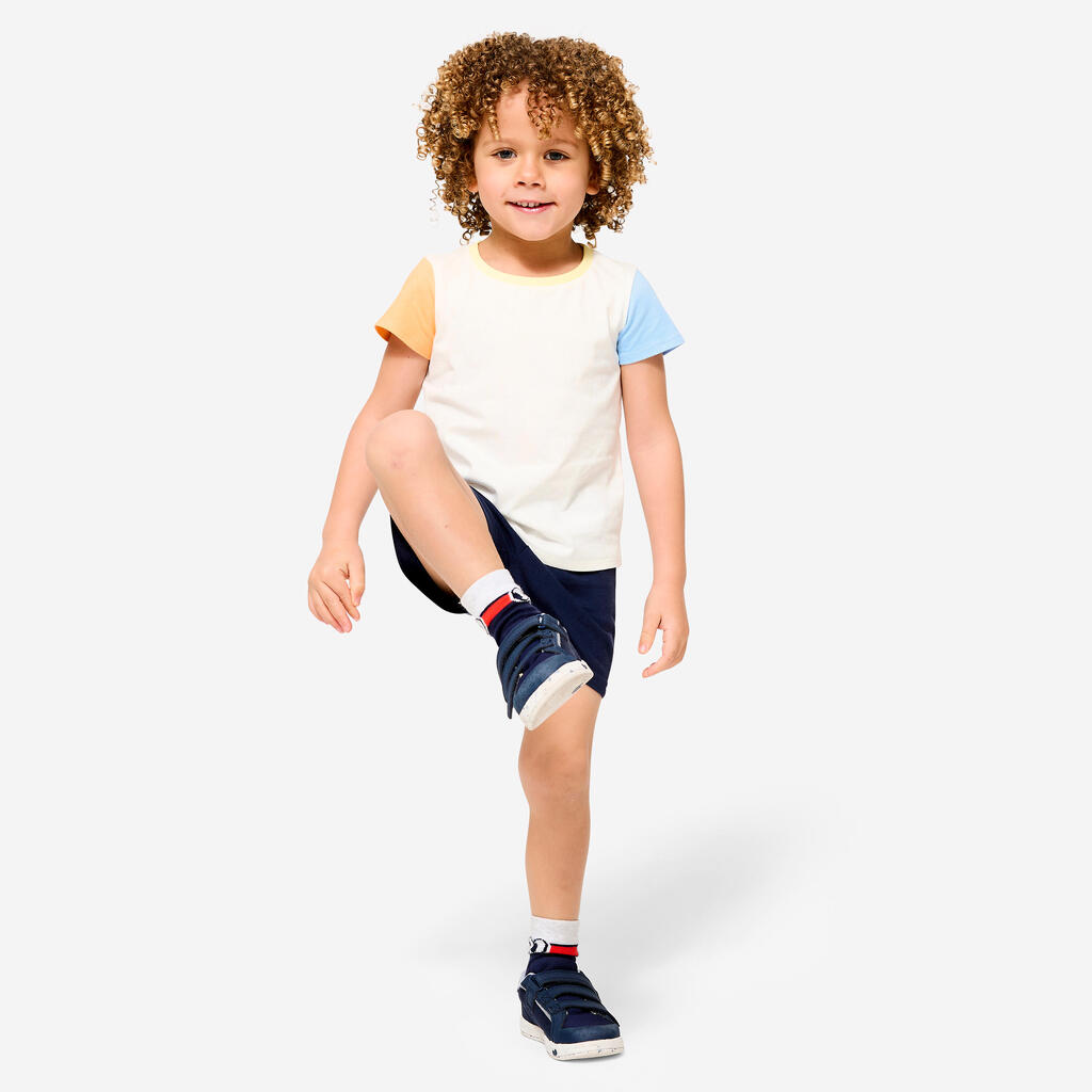 Kids' Unisex Cotton Multisport T-Shirt - Navy Blue