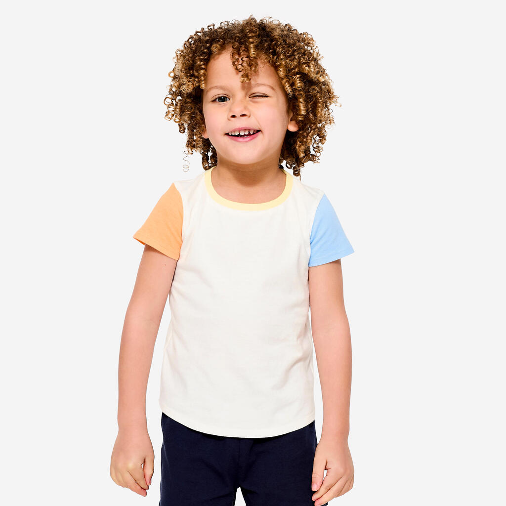 T-shirt multisport coton enfant mixte, blanc coton