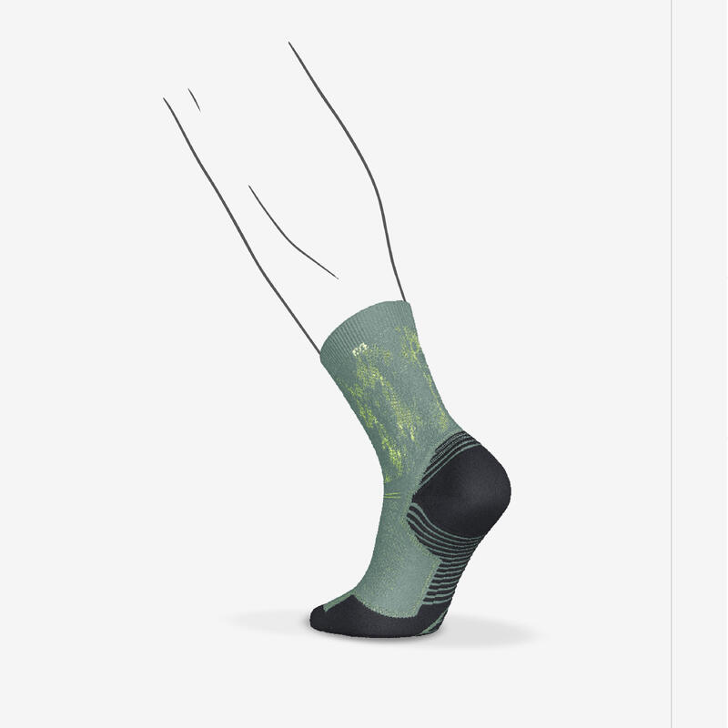 Lot de 2 paires de chaussettes de running run500 epaisses mi-mollet
