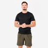 Men's Slim-Fit Breathable Cross Training T-Shirt - Smoked Black