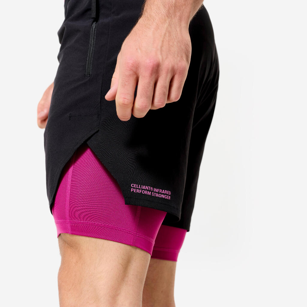 Short de cross training respirant et léger, Celliant noir