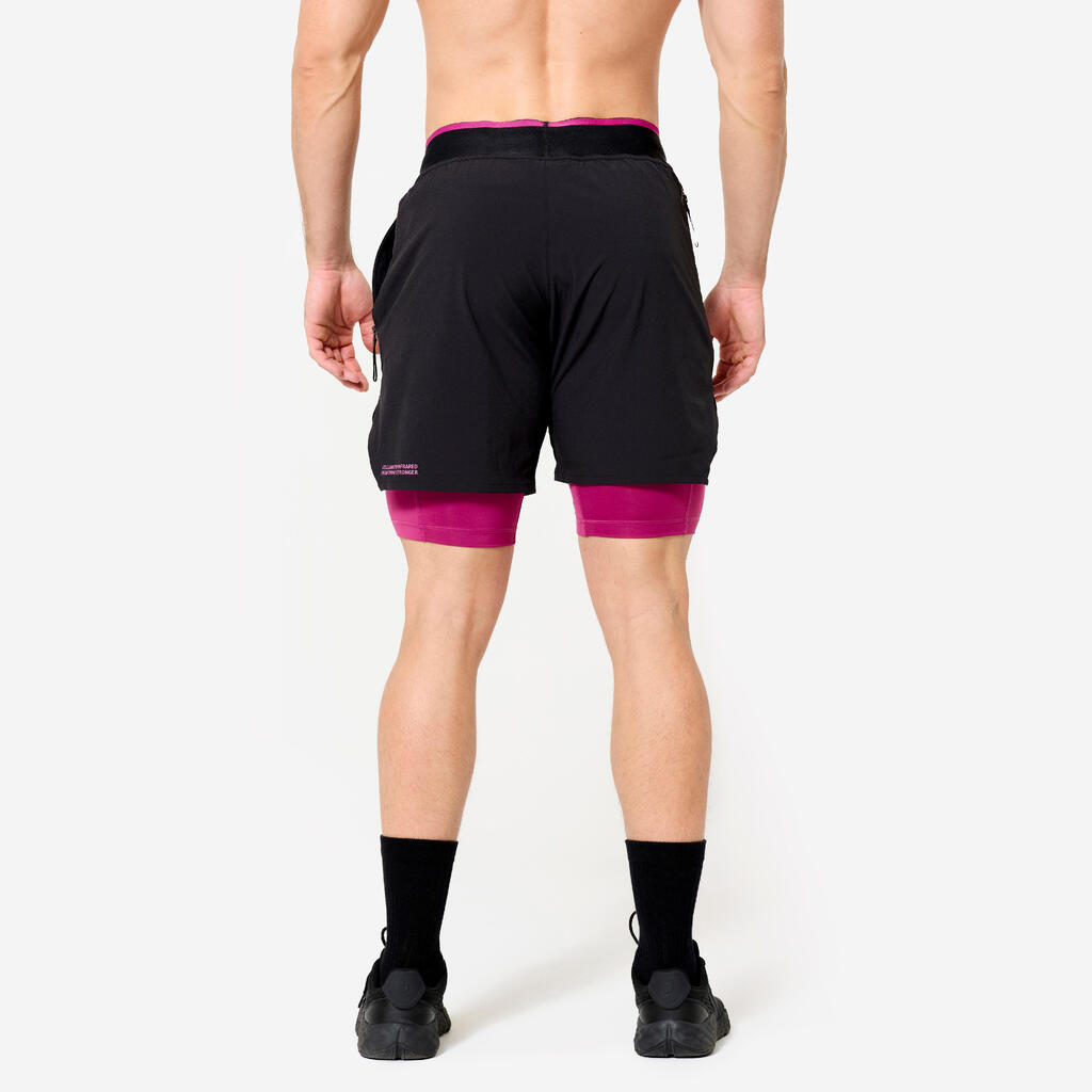 Short de cross training respirant et léger, Celliant noir