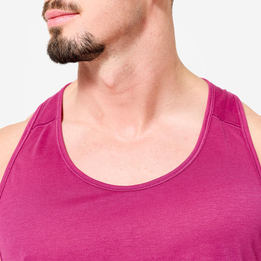 Men's Weight Training Stringer Tank Top - Purple/Magenta