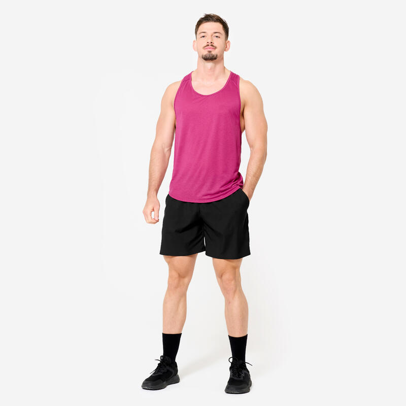 Férfi fitnesz stringer atléta trikó